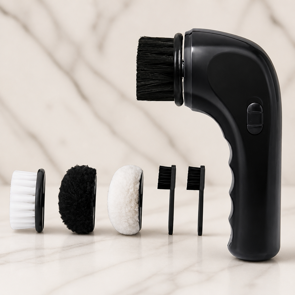 Electric Shoe Cleaner Brush, Electric Shoe Polisher Brush Shoe Shiner Dust Cleaner Portable USB Leather Cleaner Care Kit for Leather Shoes Sneaker